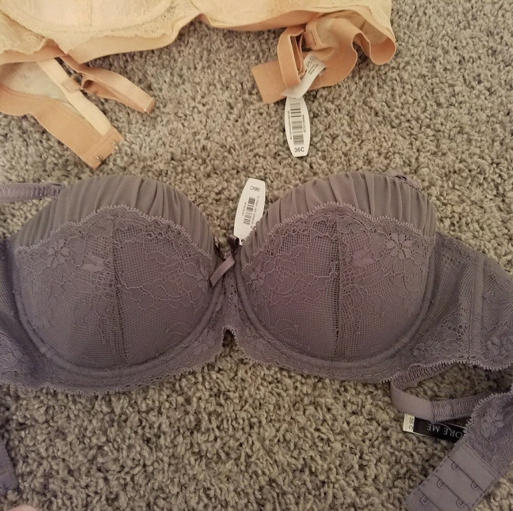 Lace bra BNWT, light greyish purple 36C
